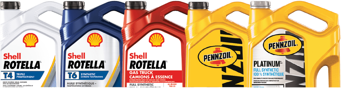 5L Shell and Pennzoil jugs